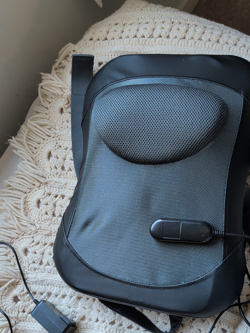 Black Back Massager Cushion –